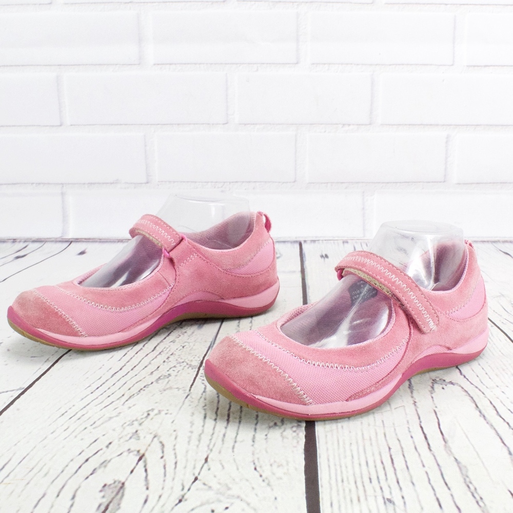 SALE! LL Bean Pink Suede Mary Jane Shoes Size 5 - Picture 4 of 8